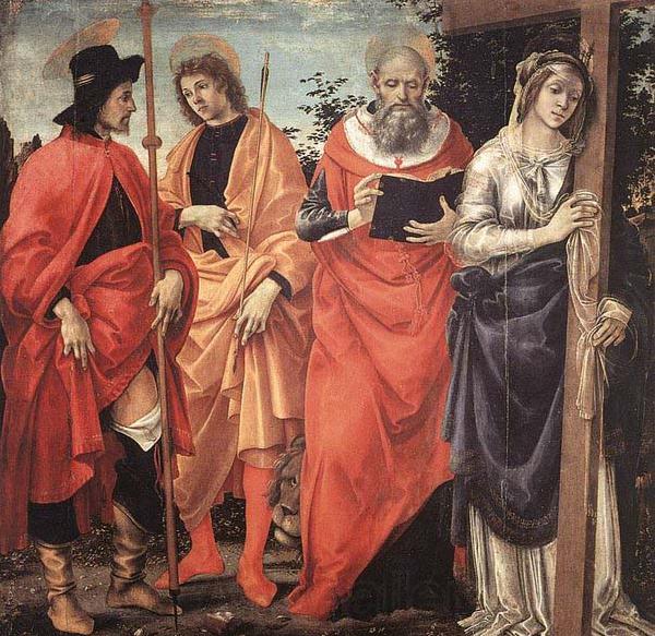 Fra Filippo Lippi Four Saints Altarpiece Spain oil painting art